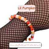 Morse Code Lil Pumpkin Bracelet Halloween