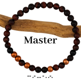 Master Morse Code Bracelet – Red Tiger Eye & Copper