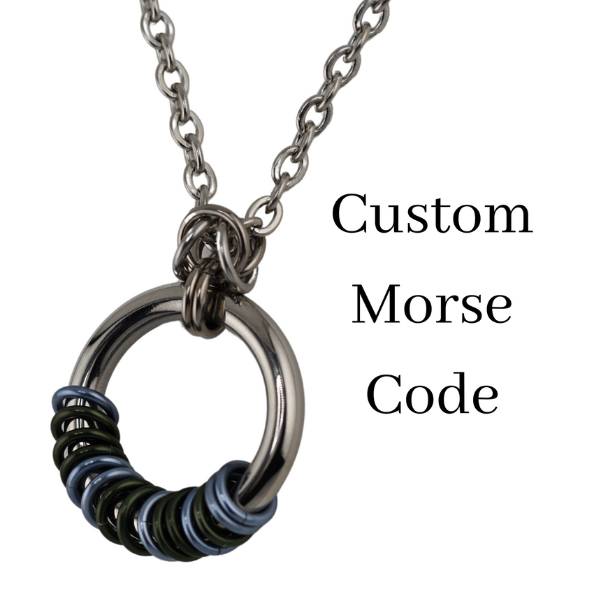 Custom Morse Code Statement Necklace