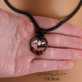 Black Morse w/ Bat Bold Wheat Chain