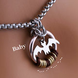 Bat Morse Code Rose Gold O