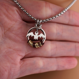 Bat Morse Code Rose Gold O