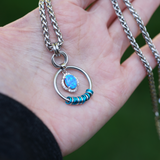 Blue Opal Morse Code