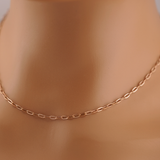 Rose Gold Layering Paperclip Necklace