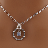 Sterling Silver Submissive Day Collar – Moonstone O-Ring Necklace