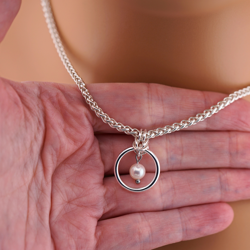Sterling Silver Genuine Cultured Saltwater Pearl AAA-AAAA