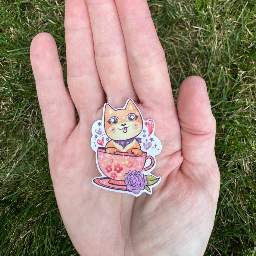 Pet in a Teacup Sticker