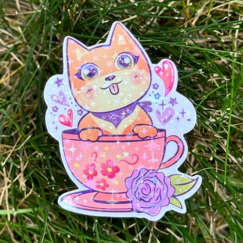 Pet in a Teacup Sticker