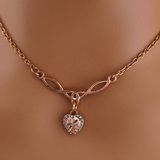 Claimed in Devotion – Citrine Heart Celtic Day Collar | Discreet Submissive Necklace