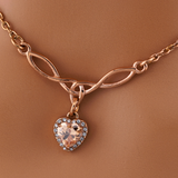 Claimed in Devotion – Citrine Heart Celtic Day Collar | Discreet Submissive Necklace