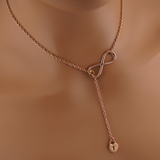 Infinity Rose Gold Heart Lock