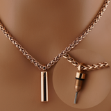 Rose Gold Key Wheat Chain
