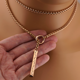 Rose Gold Slip Chain BDSM O-Ring – Custom Hidden Morse Code