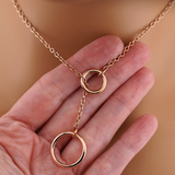 Rose Gold Lariat Collar - BDSM O Ring