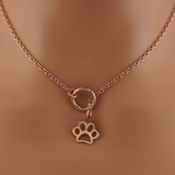 Rose Gold Lariat Collar - Pet Play