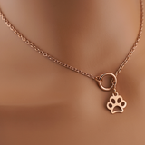 Rose Gold Lariat Collar - Pet Play