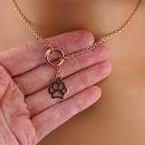Rose Gold Lariat Collar - Pet Play