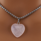 Limited Edition Day Collar Necklace – Rose Quartz Heart