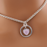Sterling Silver Rose Quartz Heart