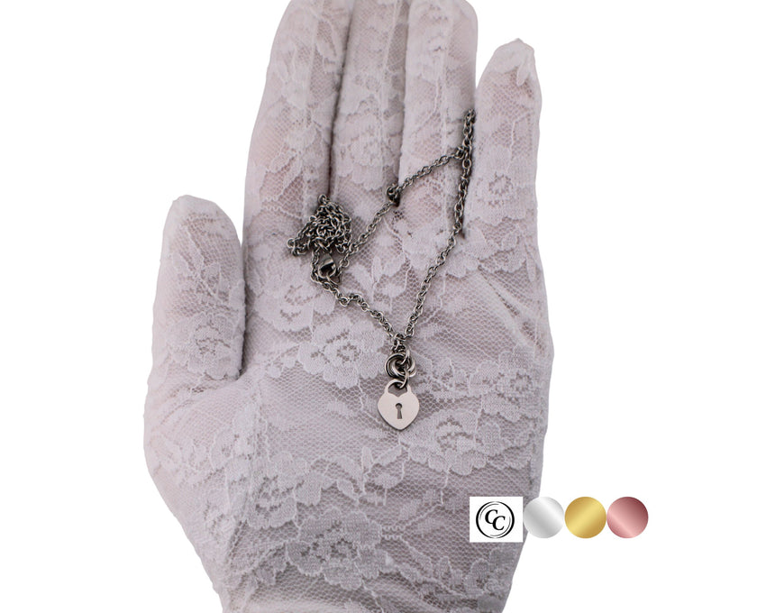 Heart Lock O Ring Collar or Anklet / Bracelet