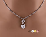 Heart Lock O Ring Collar or Anklet / Bracelet