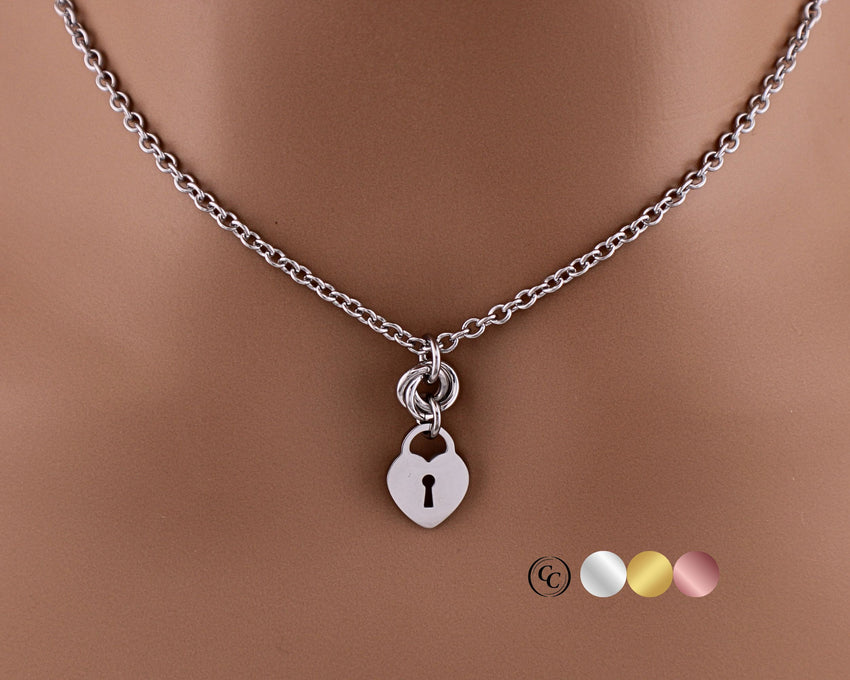 Heart Lock O Ring Collar or Anklet / Bracelet