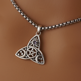 Triquetra & Pentagram Day Collar Amethyst