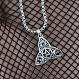 Triquetra & Pentagram Day Collar Amethyst