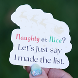 Naughty or Nice Sticker Kinkmas