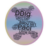 Little Space Bear Word Art Sticker