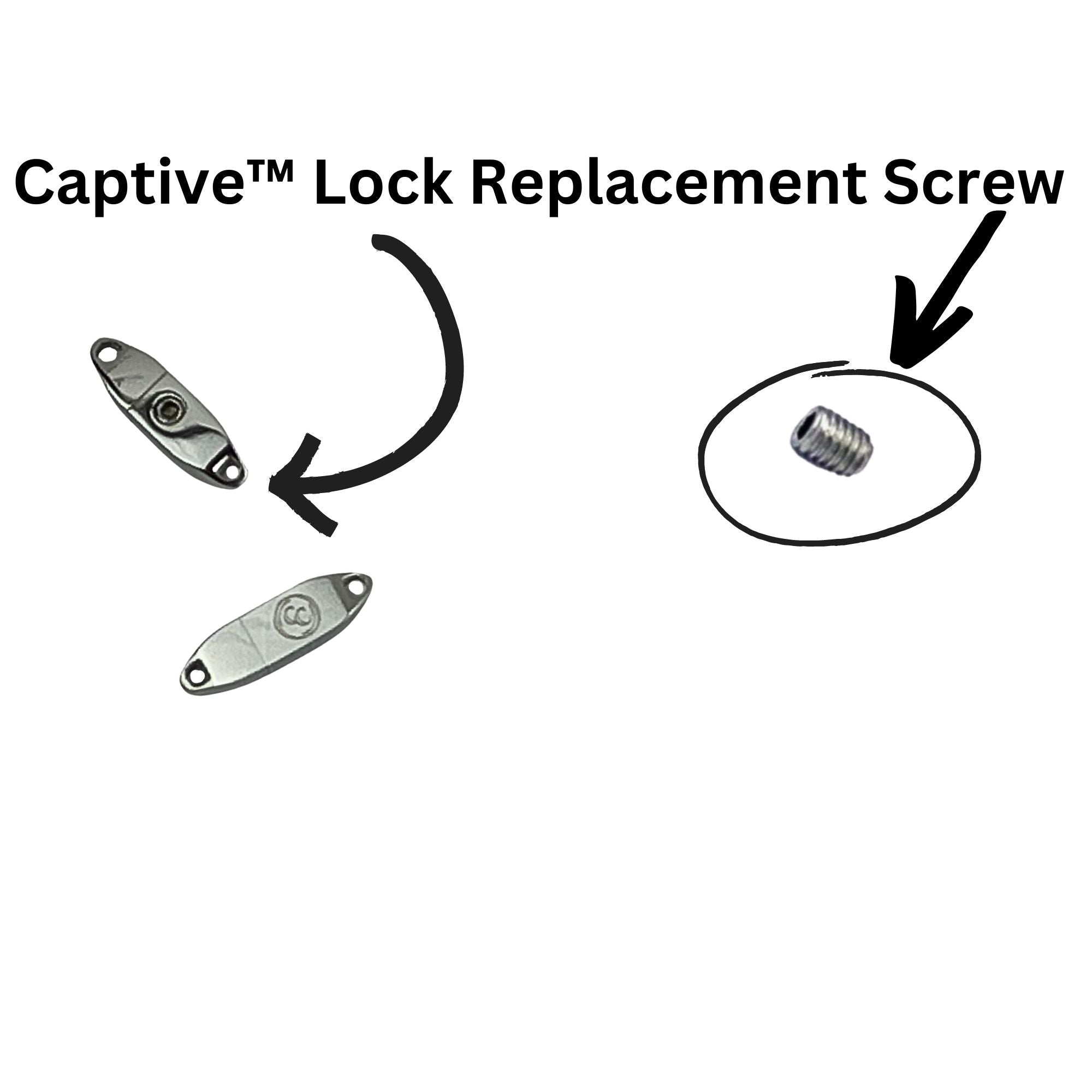 Replacement Screw for Locking Clasp – Captive Collars