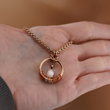 Rose Quartz Morse Code Day Collar | Rose Gold BDSM Collar