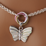 Sterling Silver Opal Butterfly Day Collar | BDSM Collar