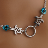 Sea turtle BDSM O w/ Custom Lovers O Knots