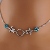 Sea turtle BDSM O w/ Custom Lovers O Knots