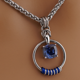 Custom Morse Code Tanzanite Day Collar