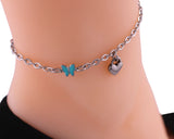 Anklet Butterfly Heart Lock