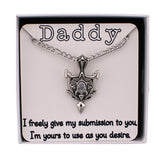 Shield Knight Warrior Necklace CZ Stone