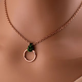 O Ring Halloween Pumpkin Necklace