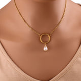 O Ring Day Collar and Pearl Necklace