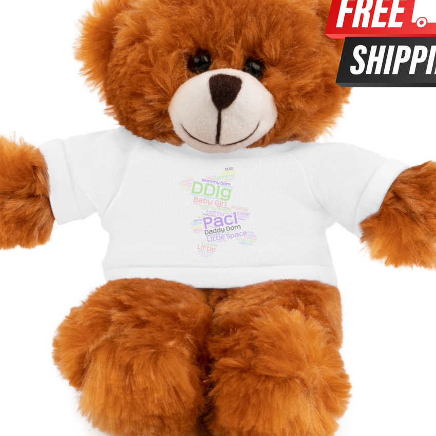 BDSM Submissive DDlg Word Art Stuffed Animal