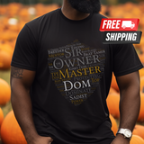 BDSM Master Dom Word Cloud Art Shield T-Shirt