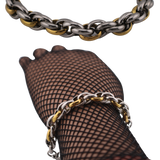 Two-Tone Stainless Steel Chain Bracelet
