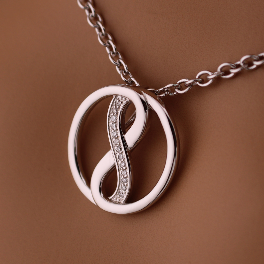 Diamond Sterling Silver Infinity O Ring