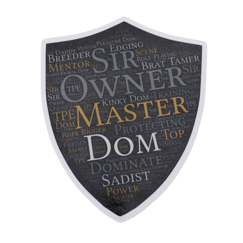 Shield Word Art Sticker