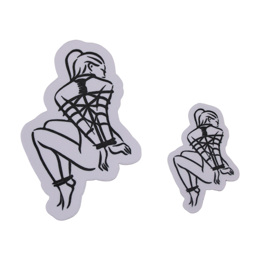 Rope Bondage Sexy Woman Sticker
