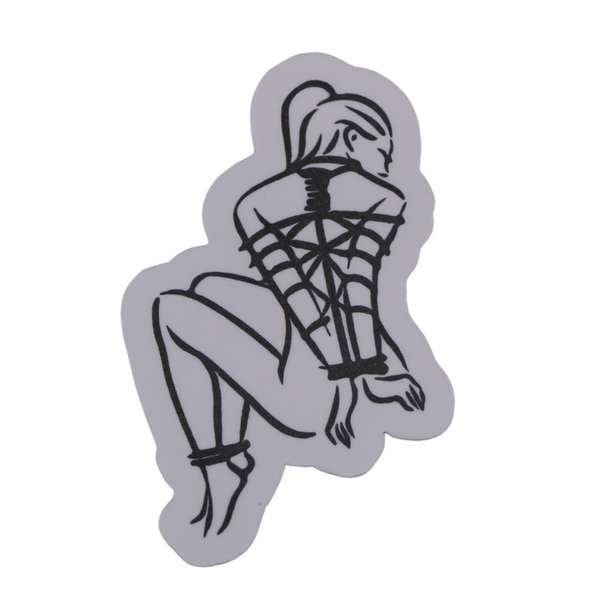 Rope Bondage Sexy Woman Sticker