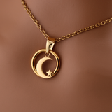 Gold O Ring Moon Star