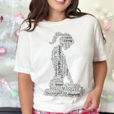 Kneeling Submissive Word Art T-Shirt