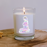 Kneeling Submissive Word Art Sticker